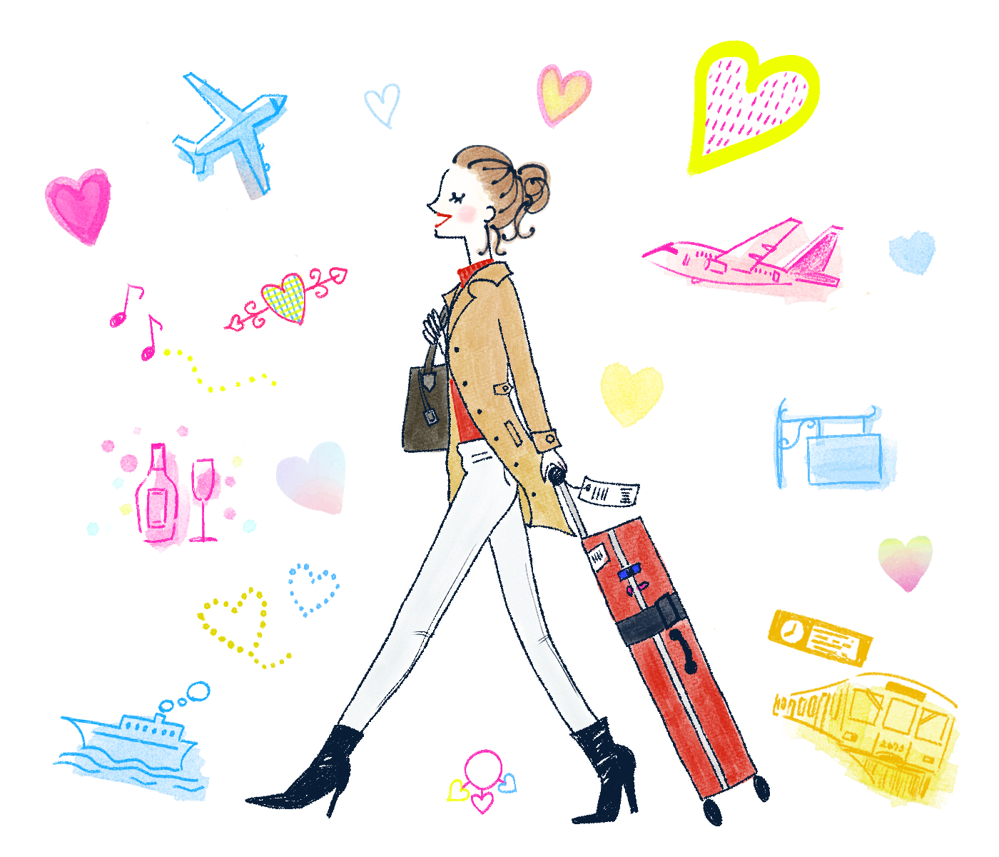 上機嫌な女性